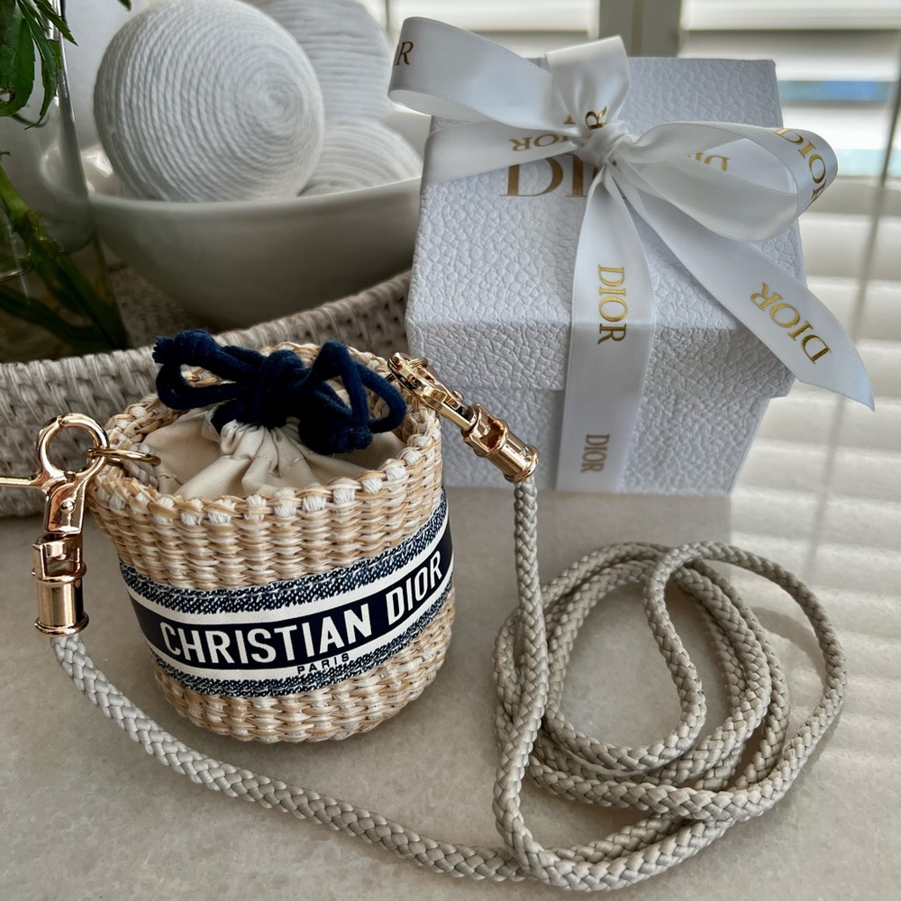 Dior MINI Straw Novelty Shoulder Bag